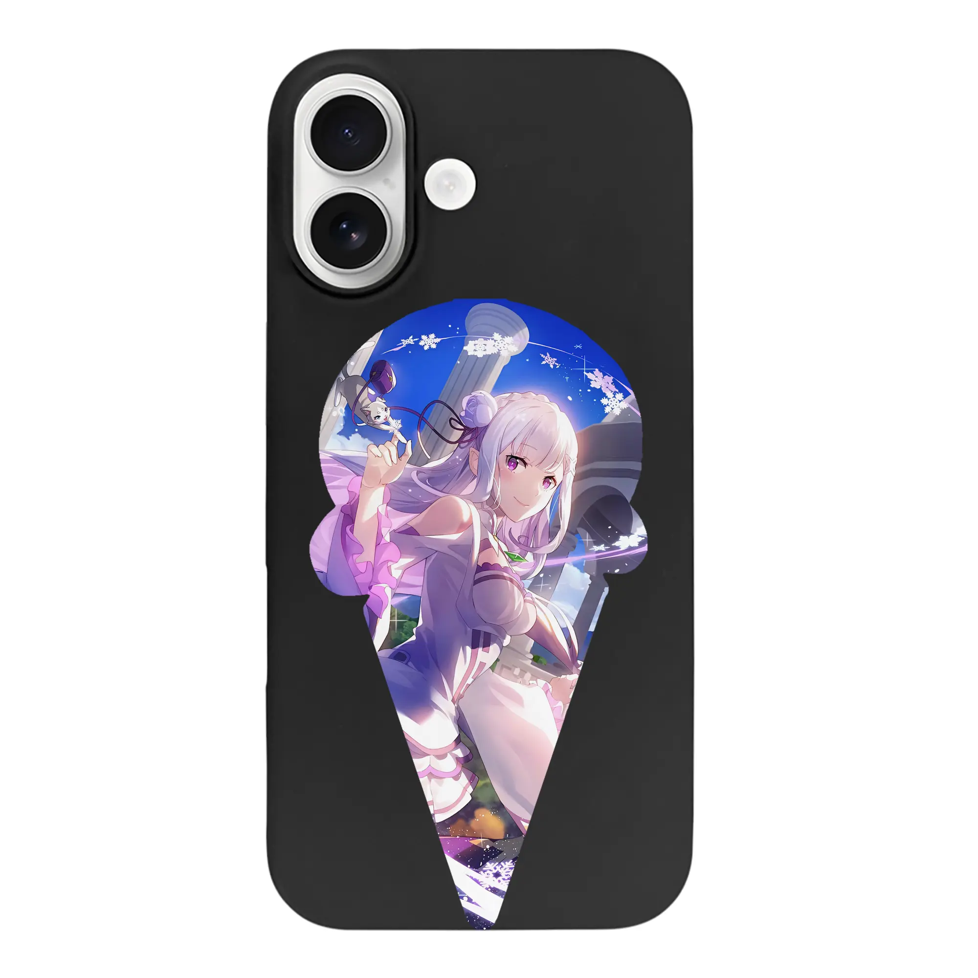 リゼロ グッズ エミリア - iPhone 17 シリーズ シリコンケース 薄型 耐衝撃 指紋防止 ソフトタッチカバー 精密フィット 傷防止 保護ケース iPhone 17/17 Air/17 Pro/17 Pro Max 対応